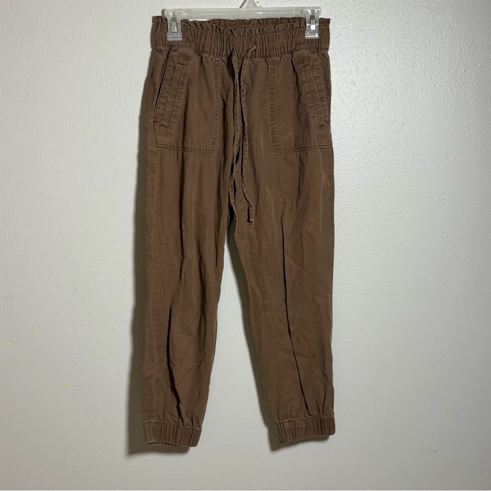 LOFT Women Brown High Rise‎ Jogger Casual Pants Size XS Petite